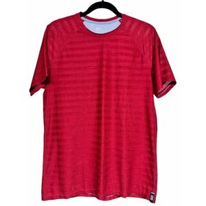 Saxx Hot Shot Tech Tee Short Sleeve Shirt Red Men's Size Medium